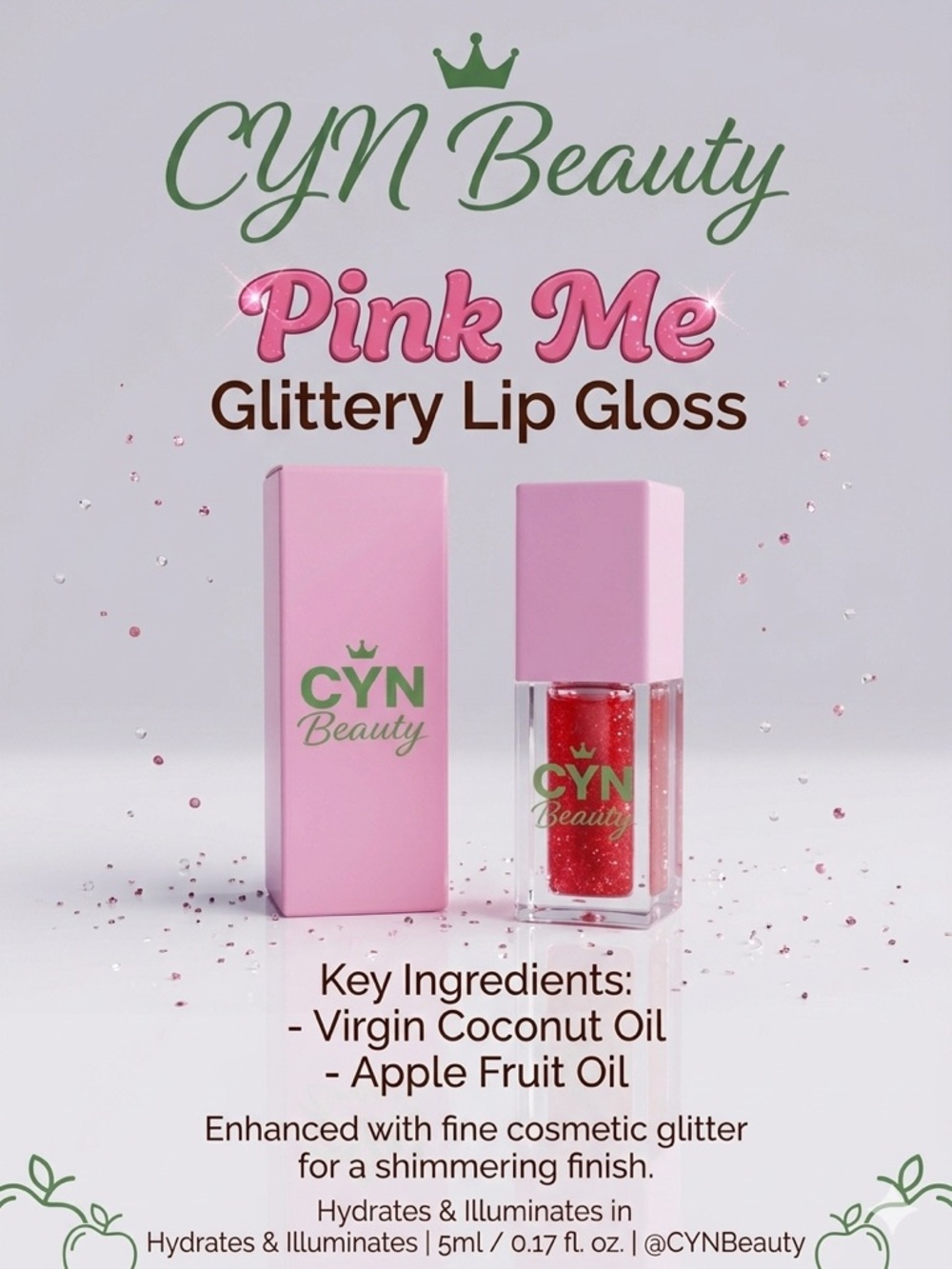 Pink Me Glittery Lip Gloss — Pink